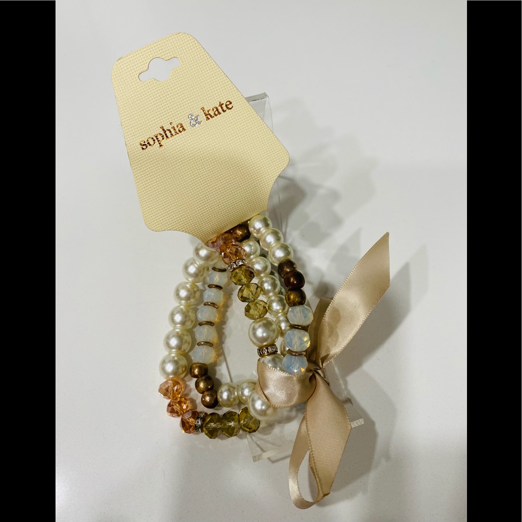Bracelet Nwt Sophia & Kate Set Of 3.
